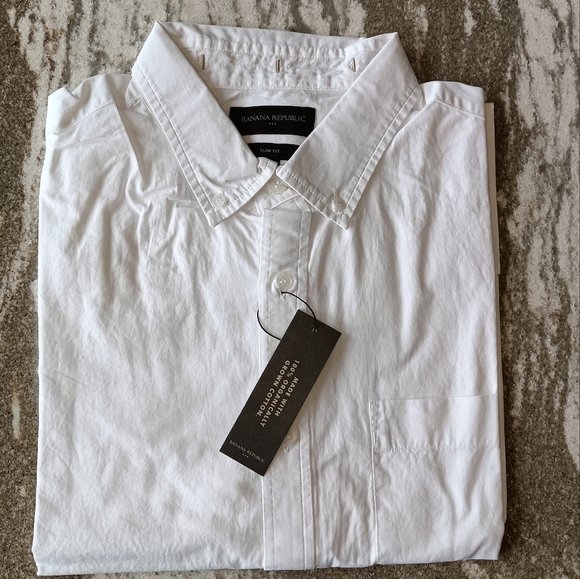 Banana Republic Men's Soft-Wash Short Sleeve Shirt New Size XL - Picture 2 of 3